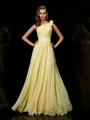A-line/Princess One-Shoulder Floor-Length Chiffon Bridesmaid Dresses With Flower
