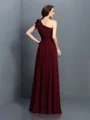 A-line/Princess One-Shoulder Floor-Length Chiffon Bridesmaid Dresses