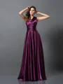 A-line/Princess Other Sweep Train Silk Like Satin Bridesmaid Dresses