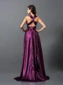 A-line/Princess Other Sweep Train Silk Like Satin Bridesmaid Dresses
