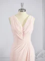 A-Line/Princess V-neck Sweep Train Chiffon Bridesmaid Dresses