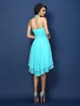 A-line/Princess Halter Asymmetrical Chiffon Bridesmaid Dresses