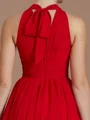 A-line/Princess Halter Floor-Length Chiffon Bridesmaid Dresses