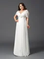 A-Line/Princess Off-the-Shoulder Floor-Length Chiffon Evening Dresses With Ruffles