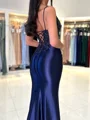 Sheath V-neck Appliques Lace Sweep Train Silk Like Satin Corset Dress