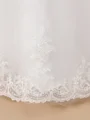 Ball Gown V-neck Sweep Train Tulle Flower Girl Dresses With Lace