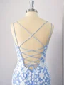 Sheath Lace Spaghetti Straps Appliques Lace Short/Mini Dress