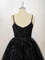 Ball-Gown Tulle V-neck Appliques Lace Short/Mini Dress