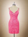 Sheath V-neck Sequin Short/Mini Dress
