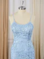 Sheath Lace Spaghetti Straps Appliques Lace Short/Mini Dress