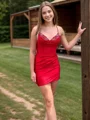 Sheath/Column Sweetheart Sleeveless Short/Mini Homecoming Dress
