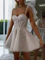 A-line/Princess Sweetheart Sleeveless Short/Mini Homecoming Dress