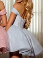 A-line/Princess Strapless Sleeveless Short/Mini Homecoming Dress
