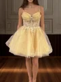 A-line Sweetheart Ruffles Short/Mini Tulle Corset Dress