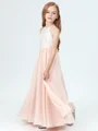 A-Line/Princess Halter Ankle-Length Chiffon Junior Bridemaid Dresses