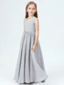 A-Line/Princess V-neck Ankle-Length Chiffon Junior Bridemaid Dresses