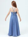 A-Line/Princess Halter Floor-Length Chiffon Junior Bridemaid Dresses