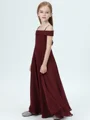 A-Line/Princess Spaghetti Straps Floor-Length Chiffon Junior Bridemaid Dresses