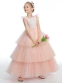 Ball Gown Straps Ankle-Length Tulle Junior Bridemaid Dresses