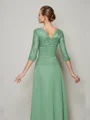 A-Line/Princess V-neck Floor-Length Chiffon Mother of the Bride Dresses With Lace