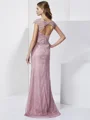 Sheath/Column High Neck Floor-Length Silk Like Satin Mother of the Bride Dresses With Lace