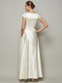 A-Line/Princess Scoop Floor-Length Satin Mother of the Bride Dresses With Beading