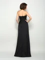 A-Line/Princess Strapless Sweep Train Chiffon Mother of the Bride Dresses With Beading