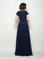 A-Line/Princess V-neck Floor-Length Chiffon Mother of the Bride Dresses With Beading