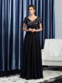 A-Line/Princess V-neck Floor-Length Chiffon Mother of the Bride Dresses