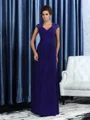 Trumpet/Mermaid V-neck Floor-Length Chiffon Mother of the Bride Dresses