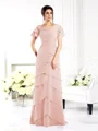 Sheath/Column V-neck Floor-Length Chiffon Mother of the Bride Dresses