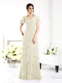 Sheath/Column V-neck Floor-Length Chiffon Mother of the Bride Dresses