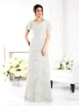 Sheath/Column V-neck Floor-Length Chiffon Mother of the Bride Dresses