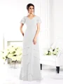 Sheath/Column V-neck Floor-Length Chiffon Mother of the Bride Dresses