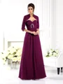 A-Line/Princess Sweetheart Floor-Length Chiffon Mother of the Bride Dresses With Beading