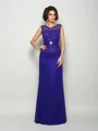 A-Line/Princess V-neck Floor-Length Satin Mother Of The Bride Dresses With Beading