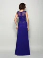 A-Line/Princess V-neck Floor-Length Satin Mother Of The Bride Dresses With Beading