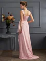 Sheath/Column Straps Sweep Train Silk Like Satin Mother of the Bride Dresses