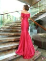 Trumpet/Mermaid Strapless Sweep Train Taffeta Mother of the Bride Dresses