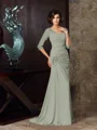 Trumpet/Mermaid Sweetheart Sweep Train Chiffon Mother of the Bride Dresses