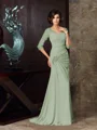 Trumpet/Mermaid Sweetheart Sweep Train Chiffon Mother of the Bride Dresses