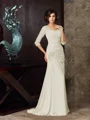 Trumpet/Mermaid Sweetheart Sweep Train Chiffon Mother of the Bride Dresses
