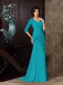 Trumpet/Mermaid Sweetheart Sweep Train Chiffon Mother of the Bride Dresses