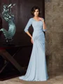 Trumpet/Mermaid Sweetheart Sweep Train Chiffon Mother of the Bride Dresses