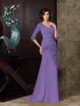 Trumpet/Mermaid Sweetheart Sweep Train Chiffon Mother of the Bride Dresses