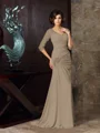 Trumpet/Mermaid Sweetheart Sweep Train Chiffon Mother of the Bride Dresses