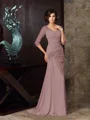Trumpet/Mermaid Sweetheart Sweep Train Chiffon Mother of the Bride Dresses