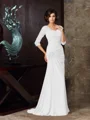 Trumpet/Mermaid Sweetheart Sweep Train Chiffon Mother of the Bride Dresses