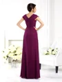 A-Line/Princess V-neck Floor-Length Chiffon Mother of the Bride Dresses