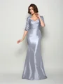 Trumpet/Mermaid Sweetheart Sweep Train Taffeta Mother of the Bride Dresses With Appliques Lace